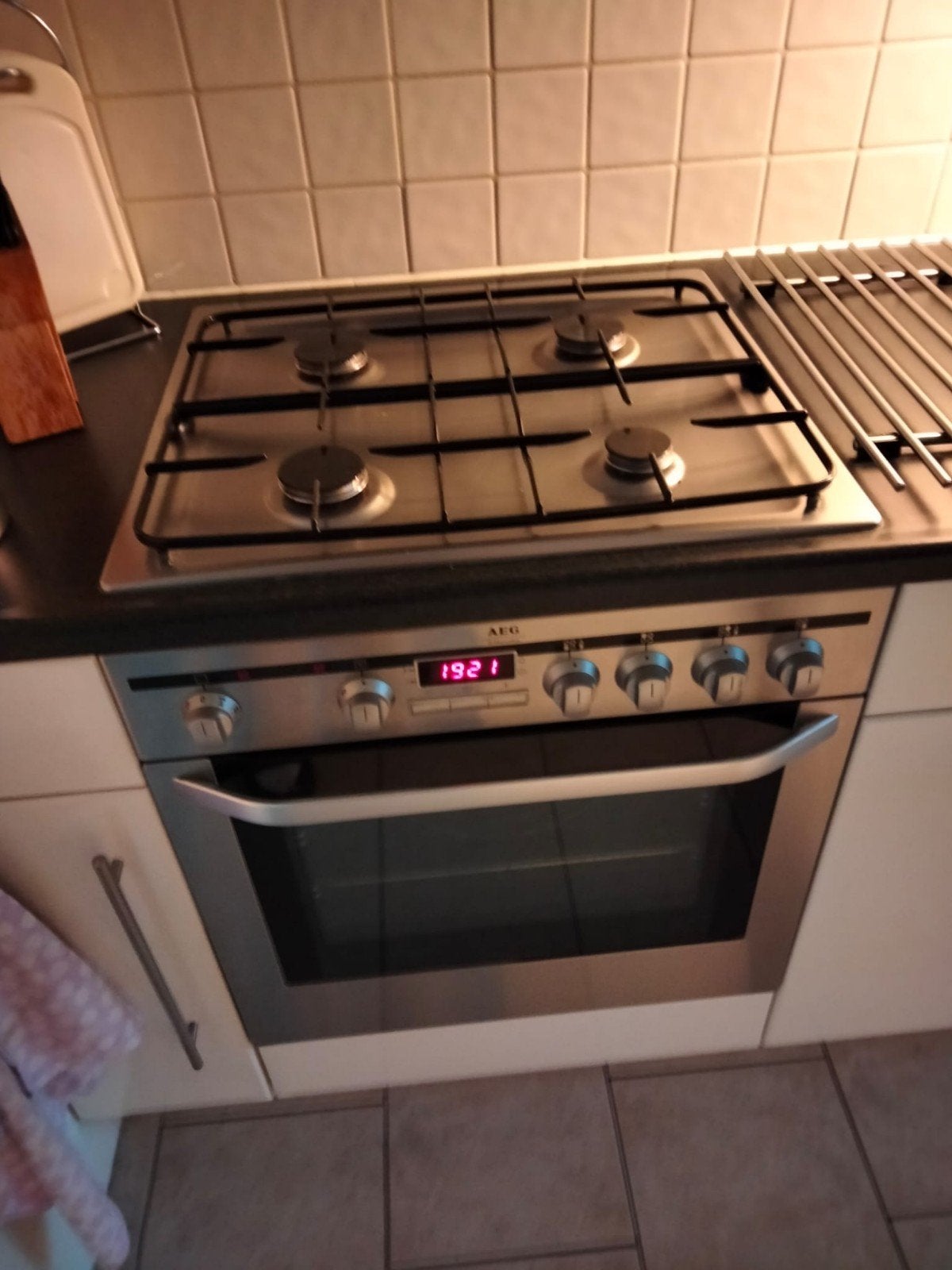 AEG Gasfornuis met Oven, Witgoed en Apparatuur, Ophalen, 60 cm of meer, 4 kookzones, Zo goed als nieuw