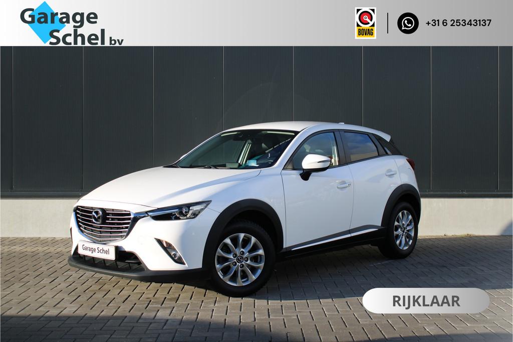 Mazda CX-3 2.0 SkyActiv-G 120 GT-Luxury - Stoelverwarming -, Auto's, Mazda, Lichtsensor, 4 cilinders, Wit, Leder