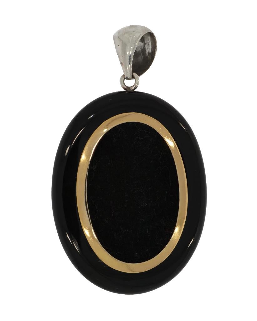 Smaragd onyx grote 14k gouden hanger bloem parels antiek, Verzenden, Goud, Hanger, Met edelsteen