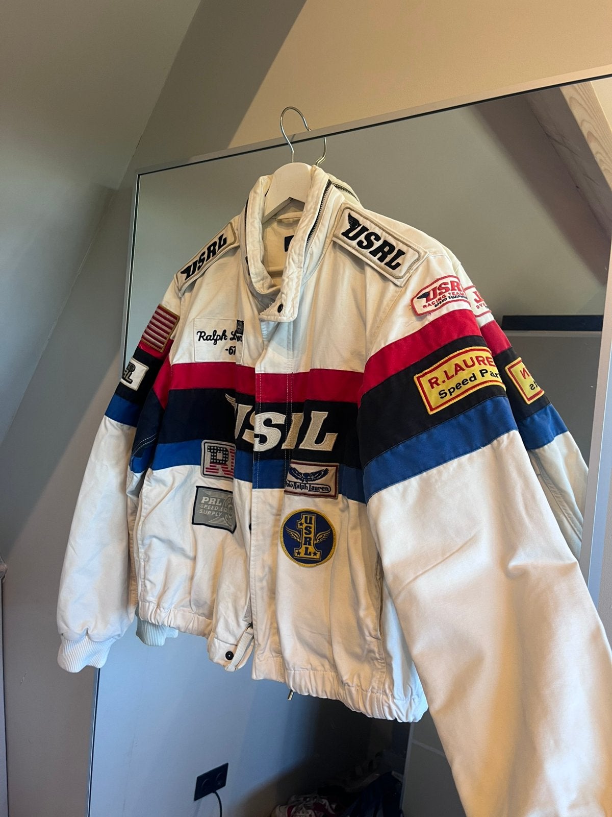 Uniek Ralph Lauren Racejack, Kleding | Heren, Jassen | Zomer, Ophalen, Zo goed als nieuw, Maat 48/50 (M), Meerkleurig