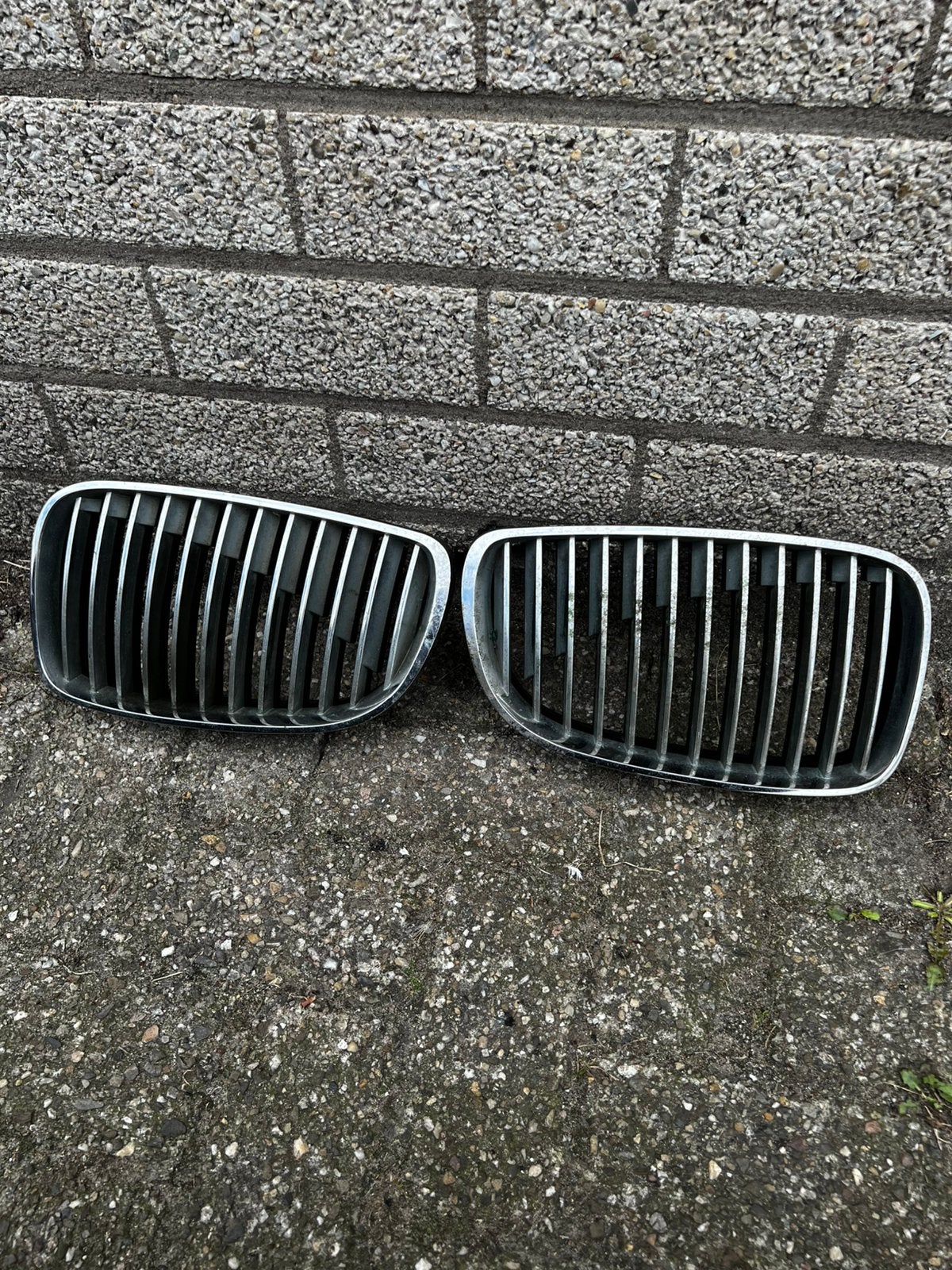 BMW 5 Serie E60 E61 Nieren Grill Chroom Links + Rechts, Ophalen, BMW