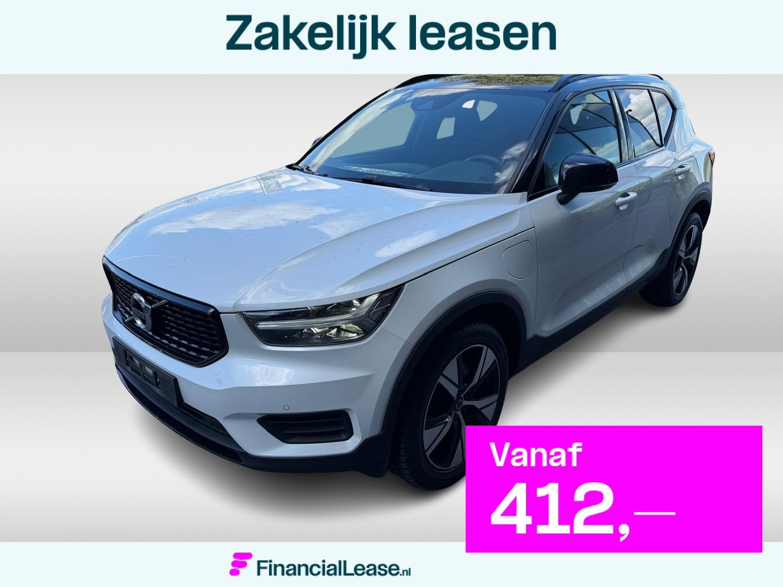Volvo XC40 1.5 T4 Recharge R-Design | Panorama dak | Climate, Dealer onderhouden, Zwart, 129 pk, Wit