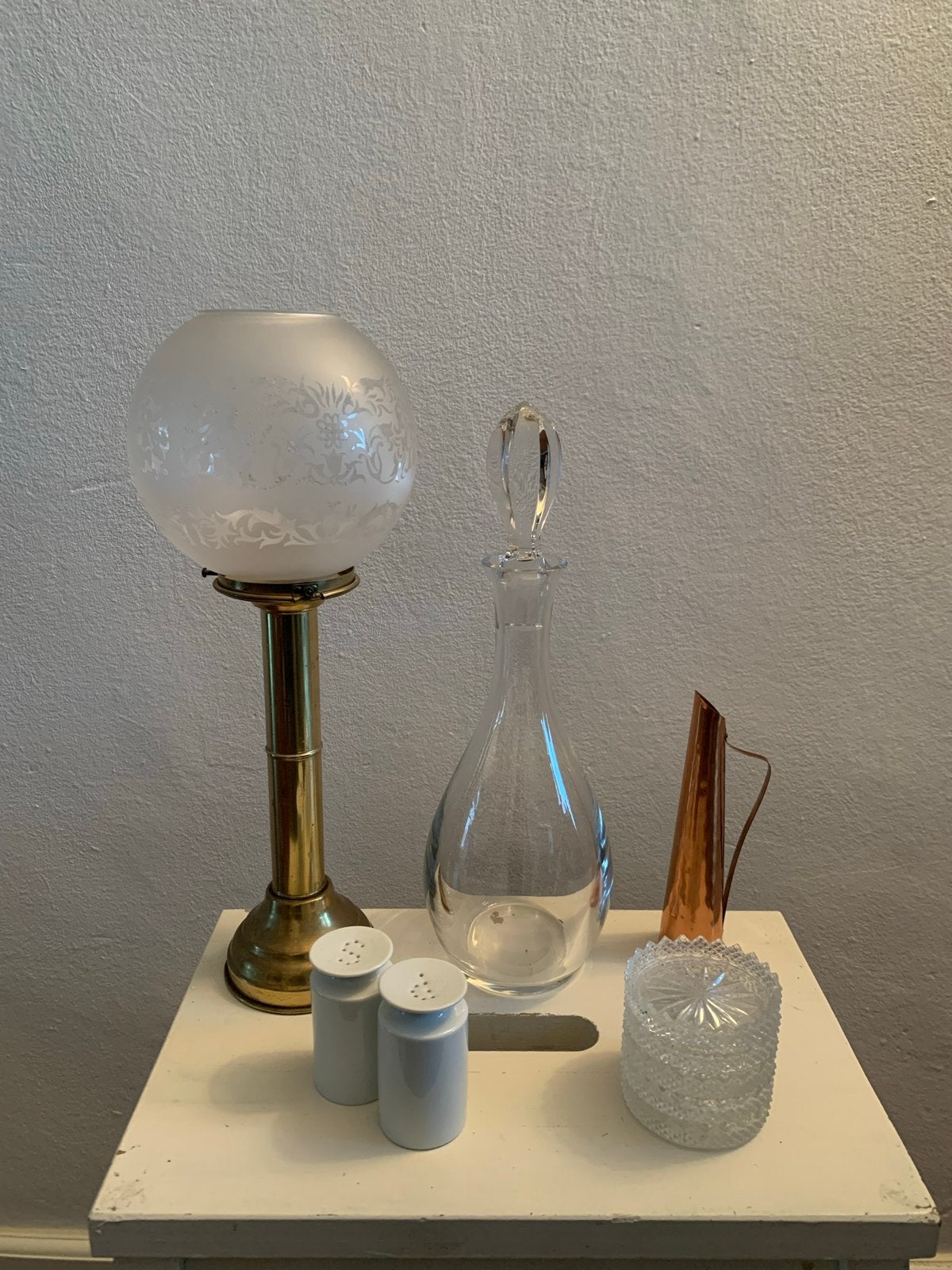Decoratieve en nuttige items: olielamp, karaffen, etc., Ophalen of Verzenden, Zo goed als nieuw, Overige materialen, Vintage