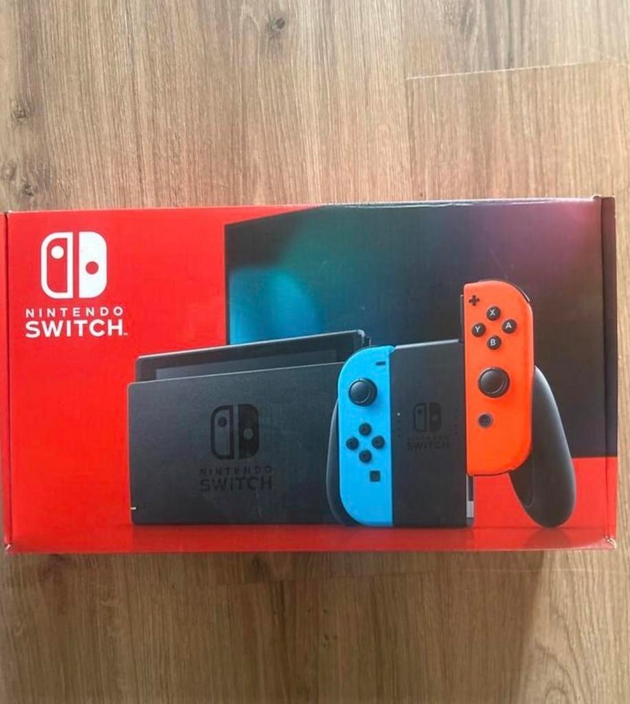 Switch V2 2019, Spelcomputers en Games, Spelcomputers | Nintendo Switch, Zo goed als nieuw, Switch 2019 Upgrade, Met 2 controllers