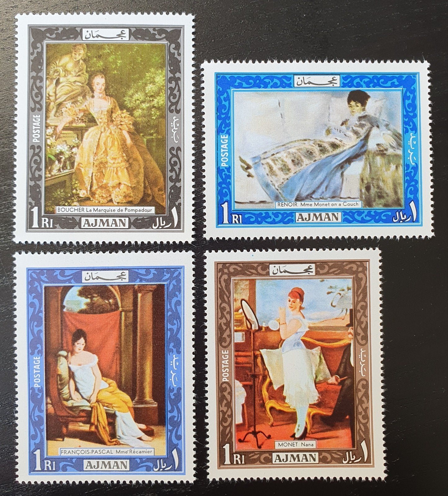 Ajman 1969 Kunst Franse Meesters Michel 430-433 postfris, Verzenden, Postfris, Overige thema's
