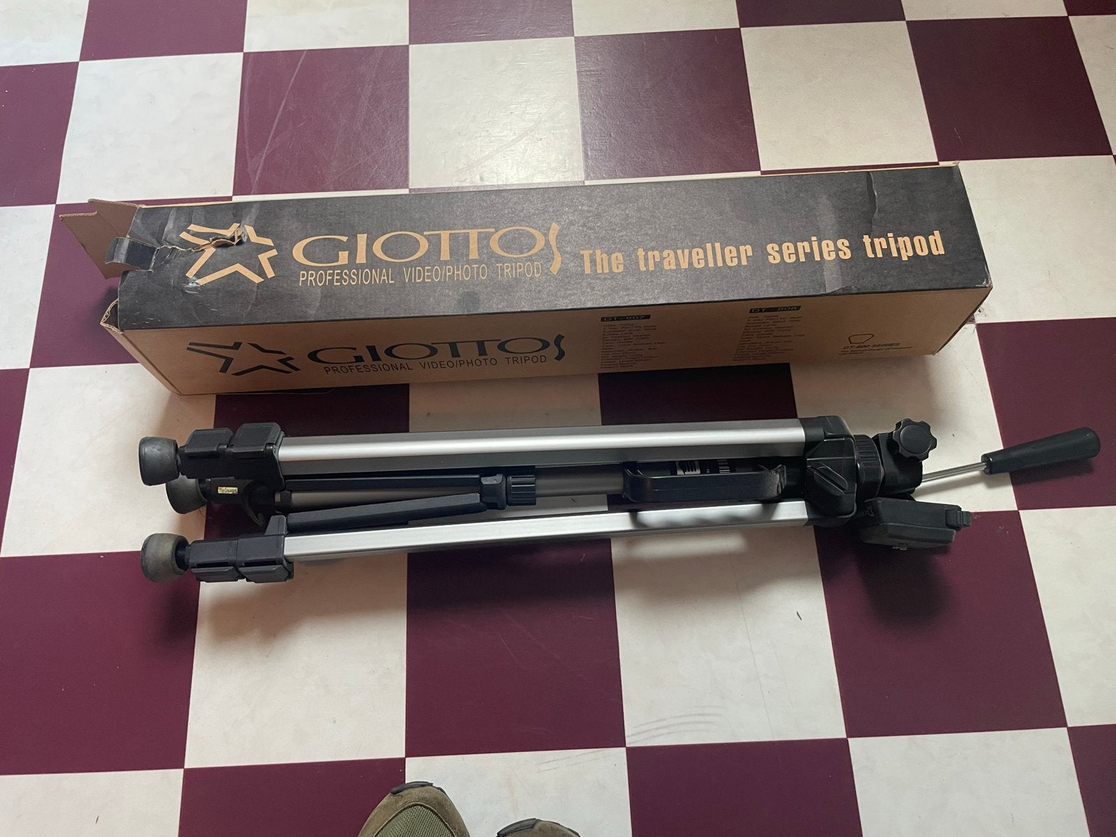 Giotto's The Traveller Series Statief DT-807, Gebruikt, Snelkoppelingsplaat, 150 tot 175 cm, Giotto