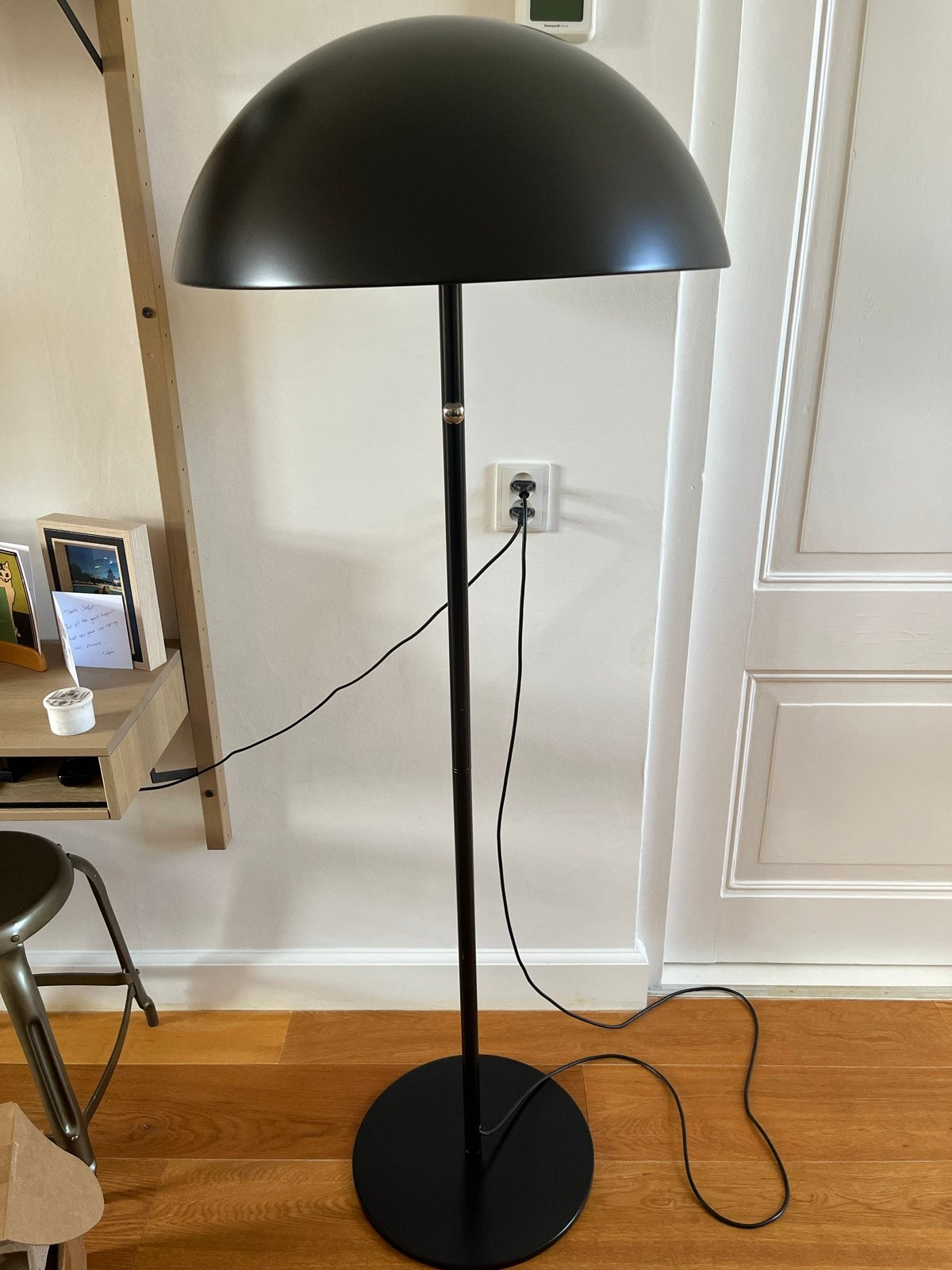 Retro IKEA Brasa Vloerlamp Jaren '90 - Zwart Staal met Dimme, Ophalen, Gebruikt, Metaal, 150 tot 200 cm