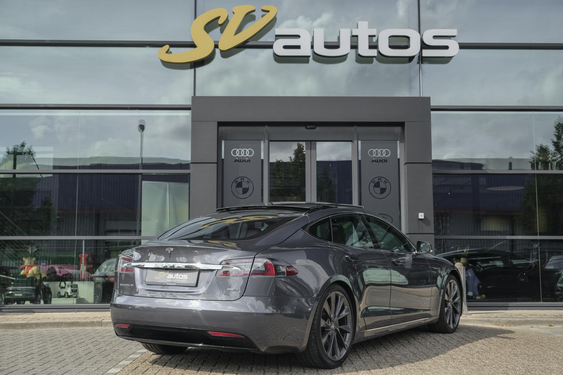 Tesla Model S 75D 333pk AWD Panoramadak *SOH 88%* Autopilot, Auto's, Tesla, Stof, Gebruikt, Model S, Origineel Nederlands