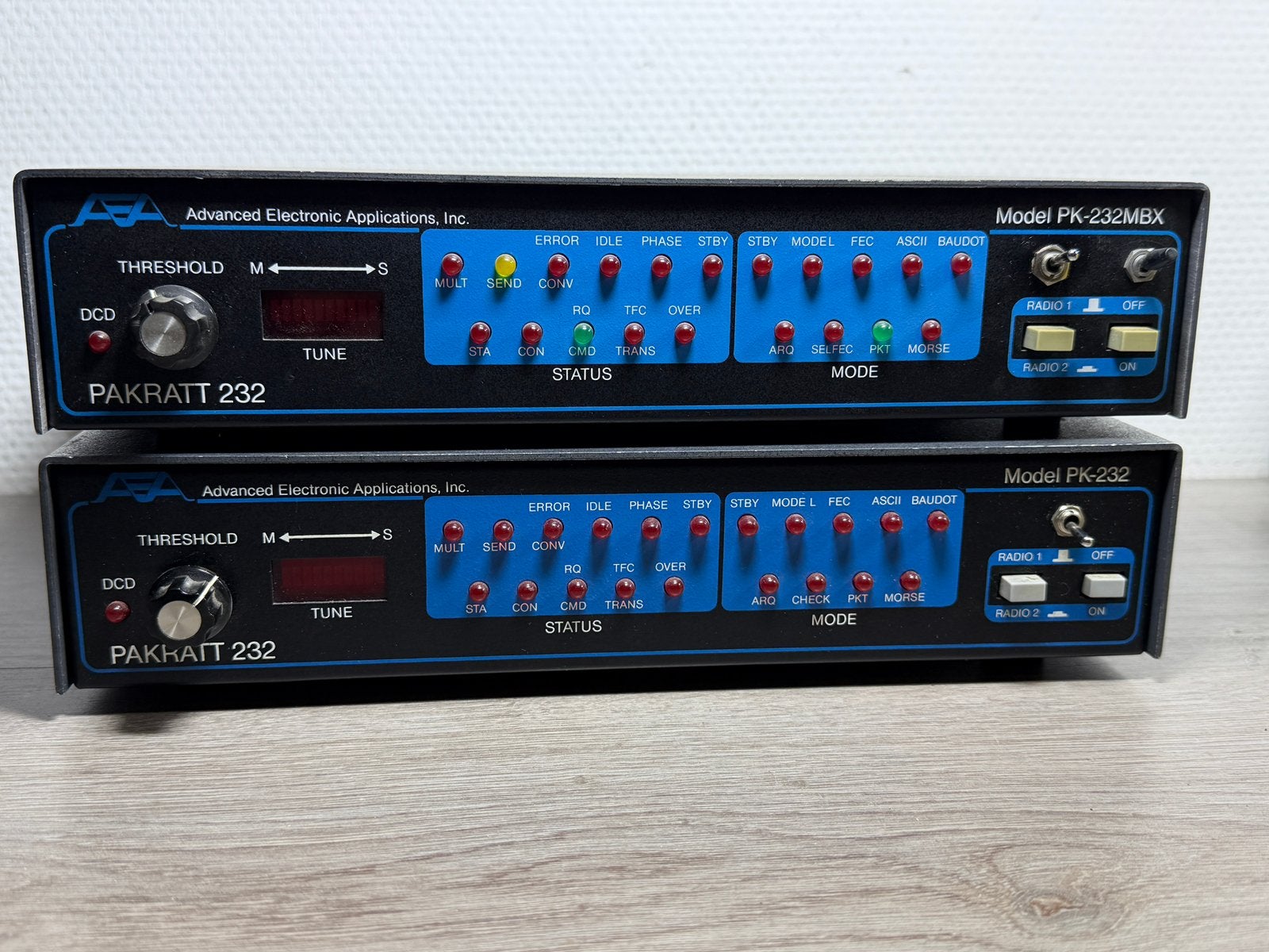 Pakratt modems 232 en de 232MBX uitvoering, Telecommunicatie, Zenders en Ontvangers, Ophalen of Verzenden, Gebruikt, Zender en Ontvanger