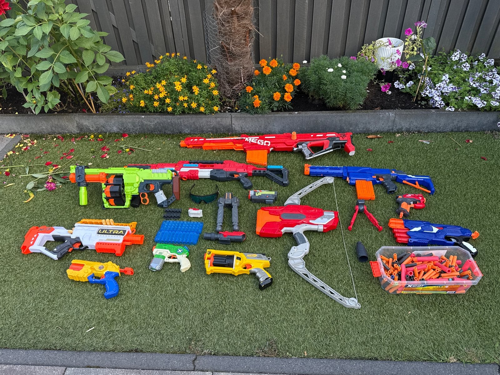 Grote Nerf Blaster Collectie met Veel Accessoires en Darts, Ophalen, Gebruikt, Jongen of Meisje