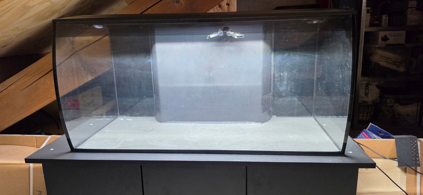 Fluval Flex 123L Aquarium Inclusief Fluval Aquasky LED, Dieren en Toebehoren, Ophalen, Inclusief deksel, Zo goed als nieuw, Aquariummeubel