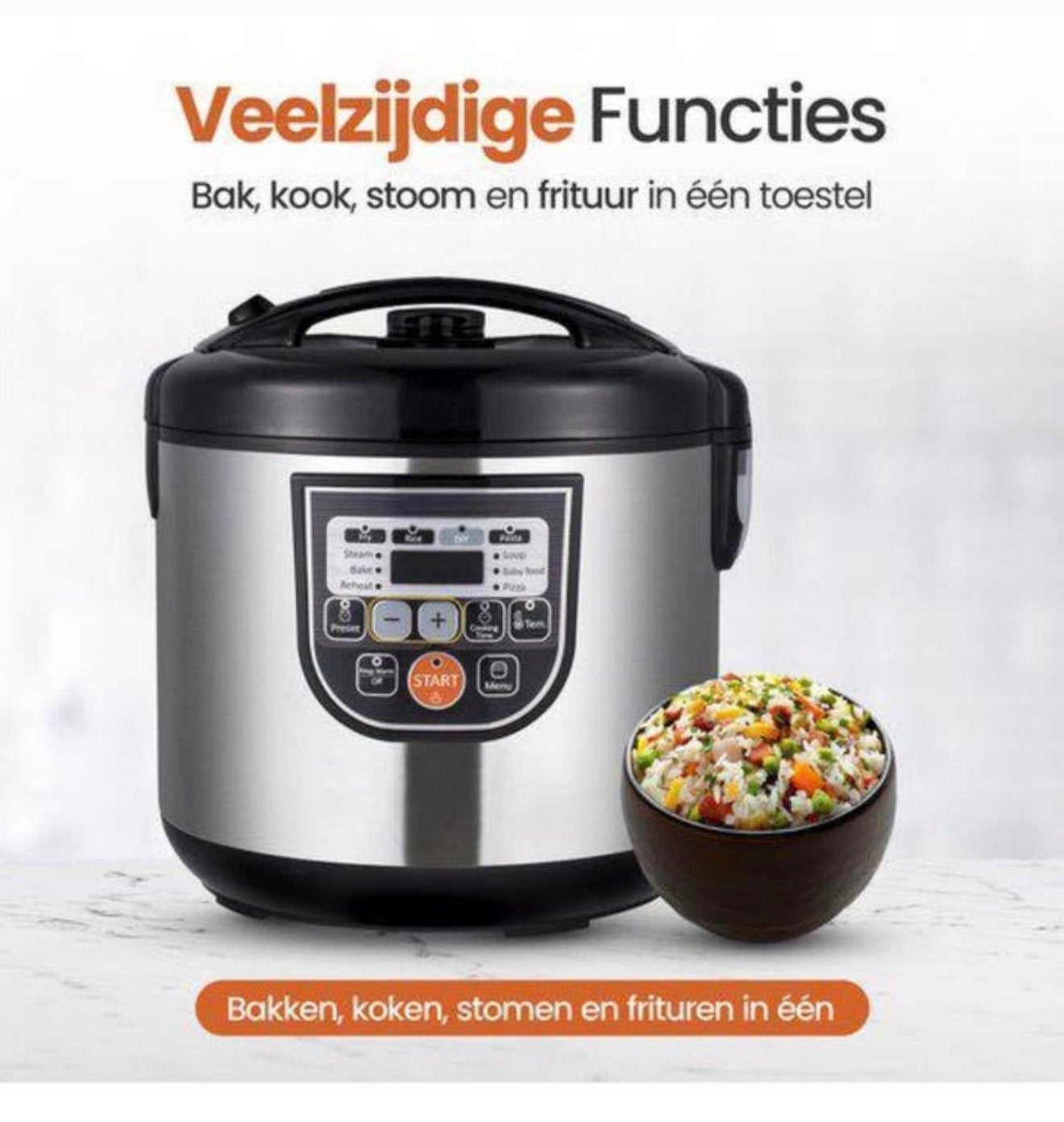 Homestar HS-RC5.0 Digitale Multicooker – 5L – RVS – Nieuw, Timer, Nieuw, Ophalen of Verzenden, H