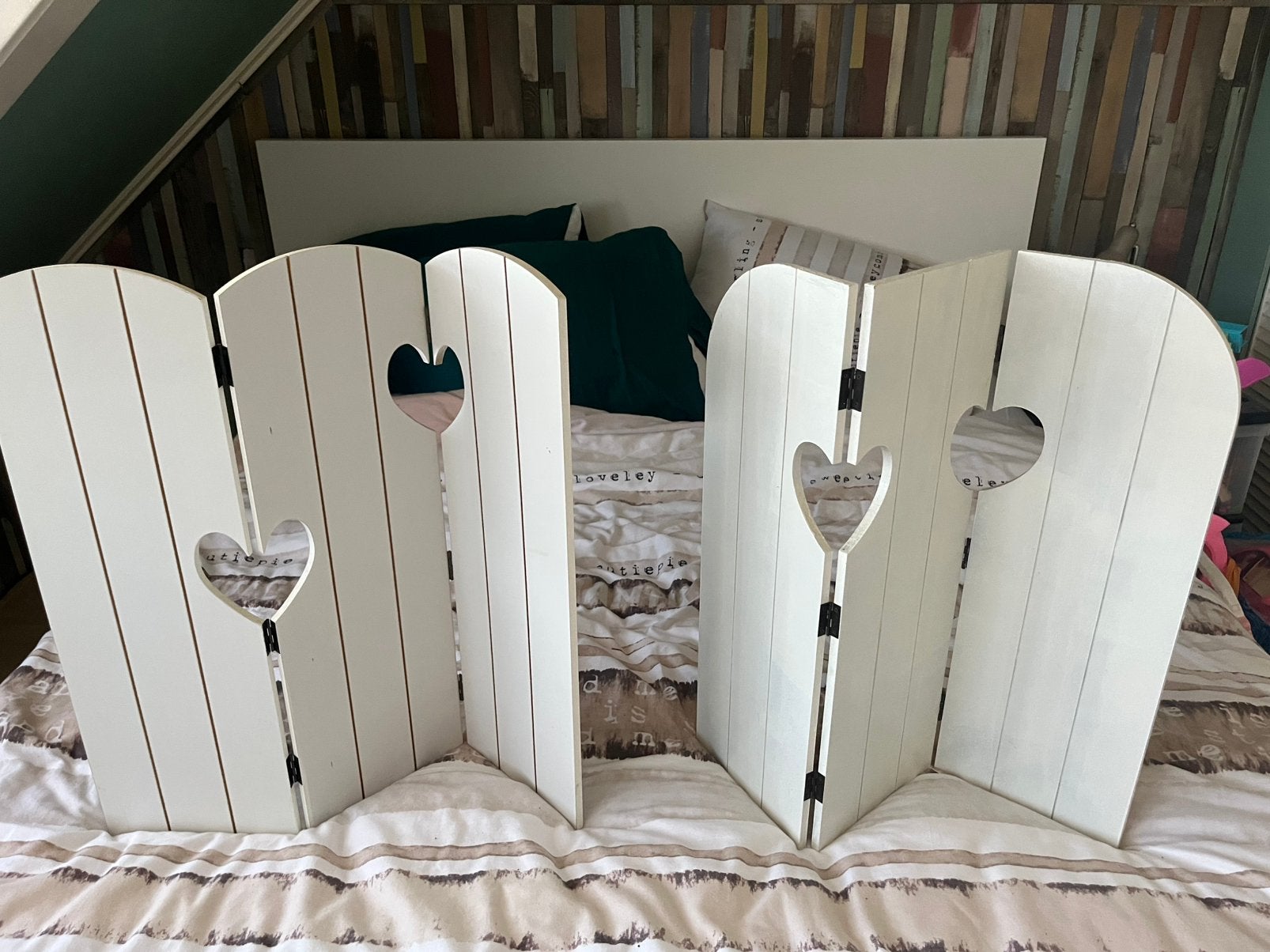 Raam schermen 2 stuks, Huis en Inrichting, Woonaccessoires | Kamerschermen, Ophalen of Verzenden, Gebruikt