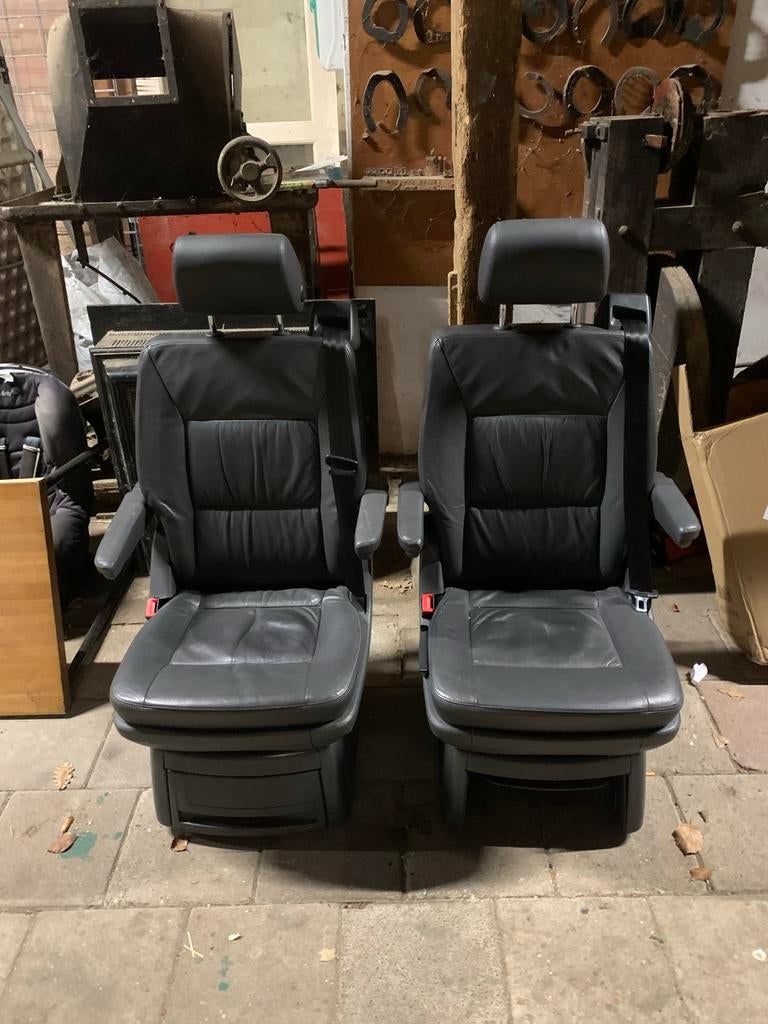 VW Multivan Stoelen Zwart Leer - Comfort & Stijl, Auto-onderdelen, Ophalen, Gebruikt, Volkswagen