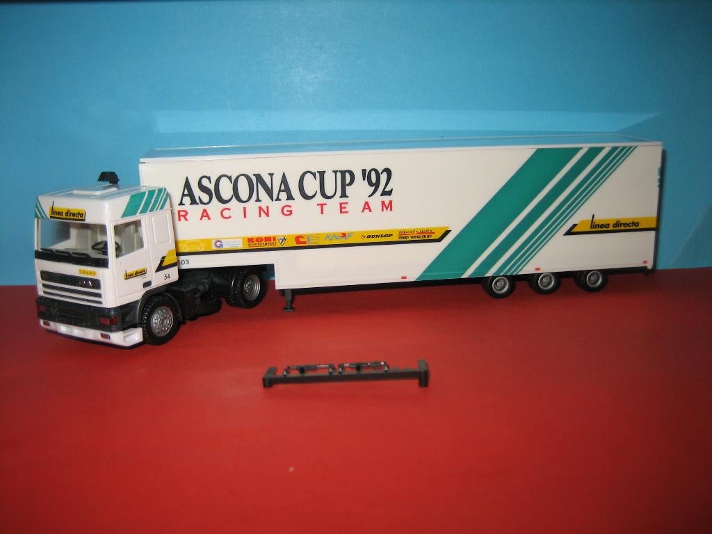 Ascona-Cup 1993  DAF 95  met oplegger  Herpa, Hobby en Vrije tijd, Modelauto's | 1:87, Ophalen of Verzenden, Zo goed als nieuw
