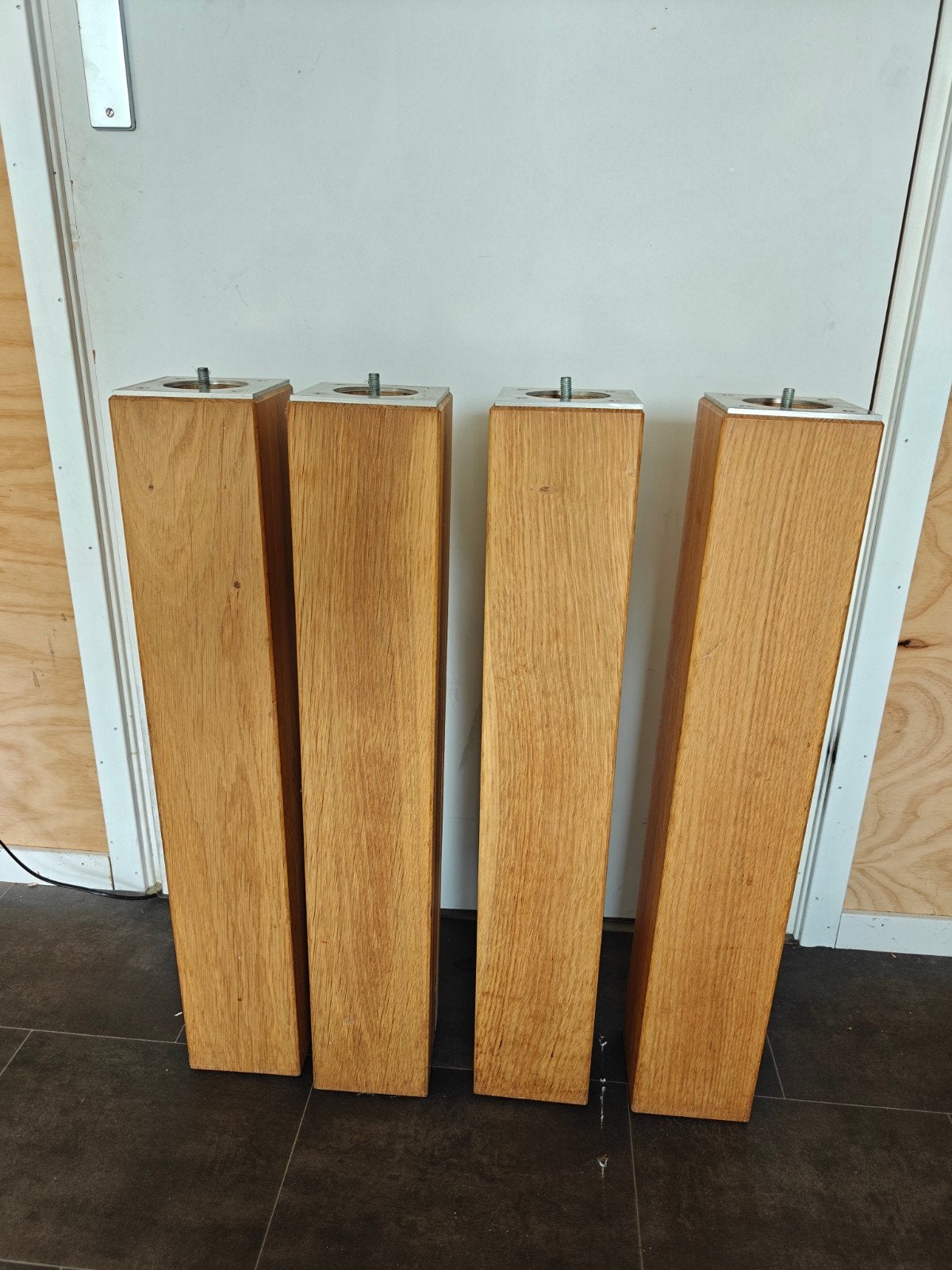Set van 4 massief eiken tafelpoten, Ophalen, Tafelpoot, Minder dan 50 cm, Gebruikt