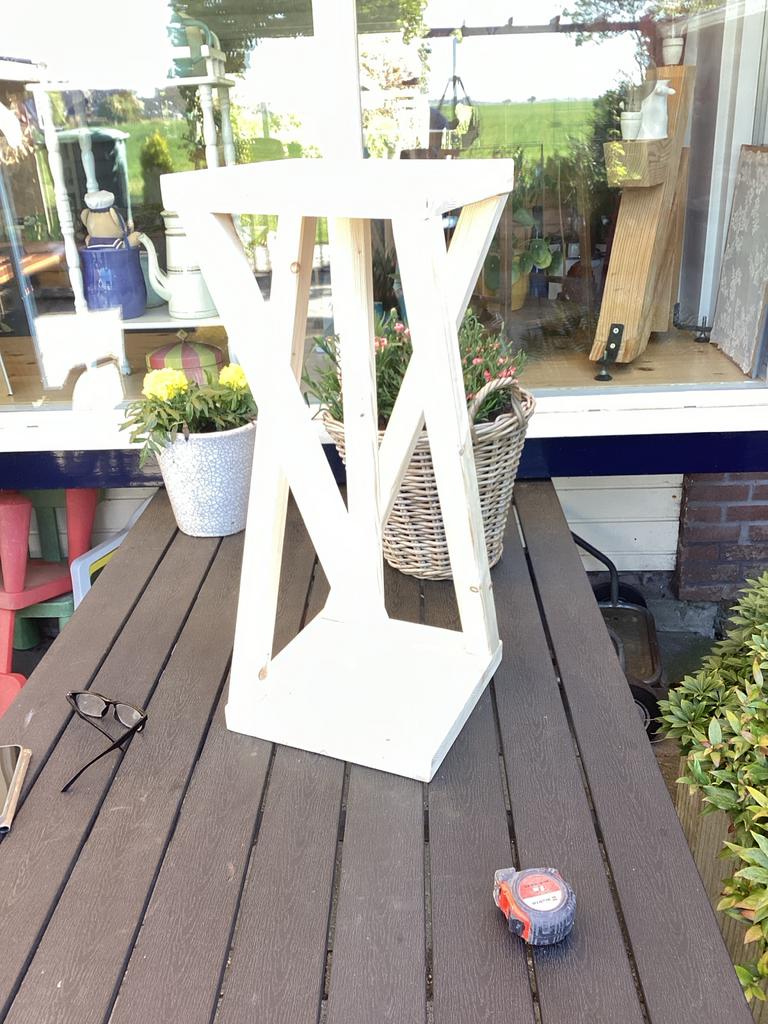 Decoratieve houten plantenstandaard / zuil, Ophalen of Verzenden, Nieuw