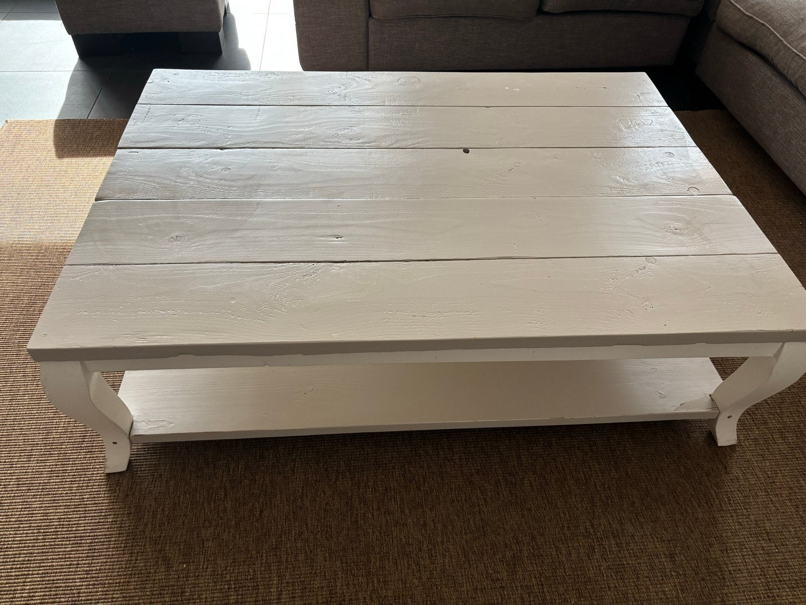 Steigerhouten salontafel, Riviera Maison look-a-like, Ophalen, Gebruikt, 100 tot 150 cm, Overige houtsoorten