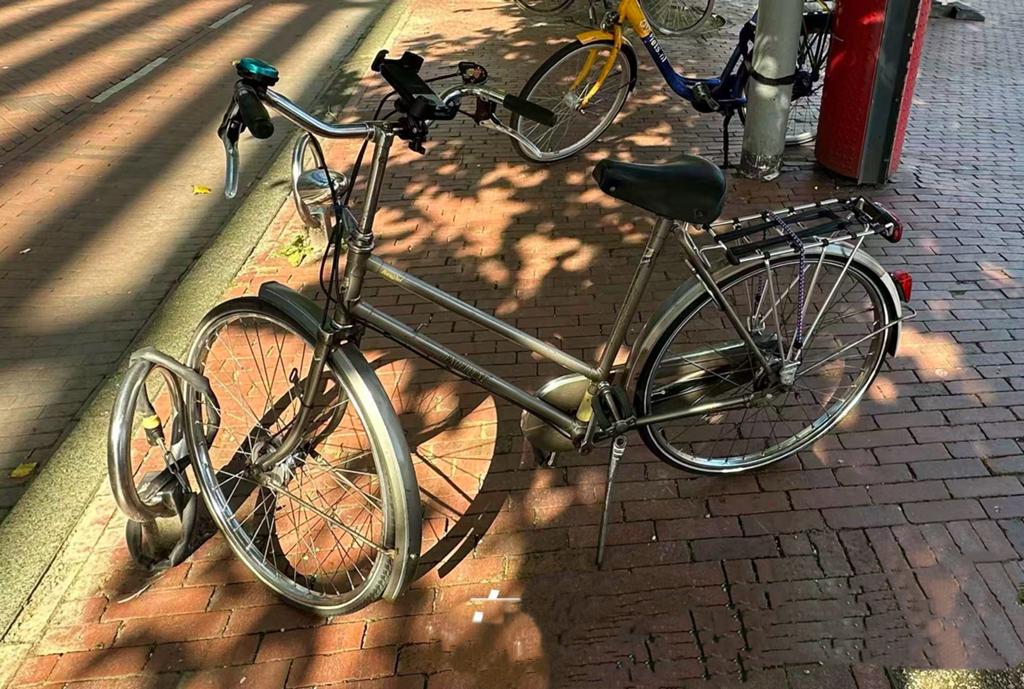 Klassieke stadsfiets met 3 versnellingen + extra slot, Overige merken, Gebruikt, Versnellingen, 56 cm of meer