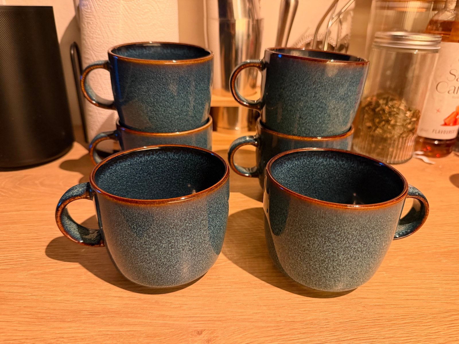 IKEA Gladelig mokken 37cl - set van 6, Ophalen, Blauw, IKEA, Zo goed als nieuw