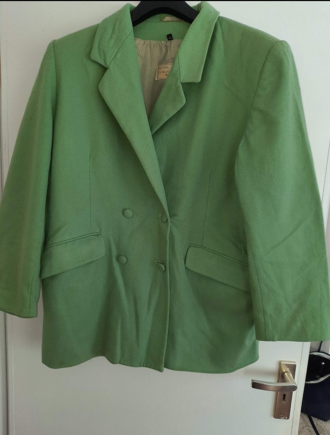 Vintage herfst blazer in mooi groen maat 44, Ophalen of Verzenden, Zo goed als nieuw, Maat 42/44 (L), Groen