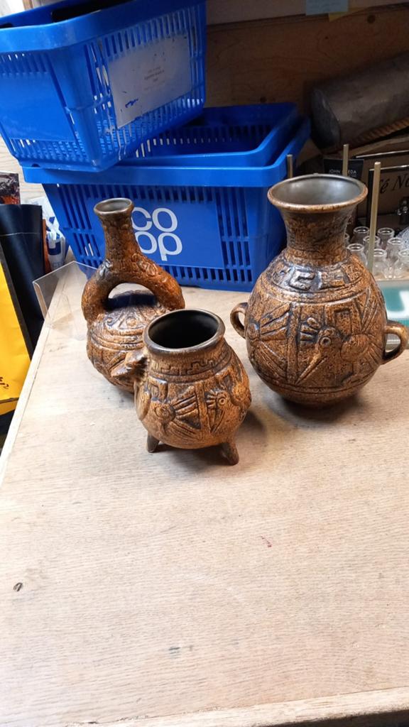 Set van 3 Jasba vazen, Antiek en Kunst, Antiek | Vazen, Ophalen of Verzenden