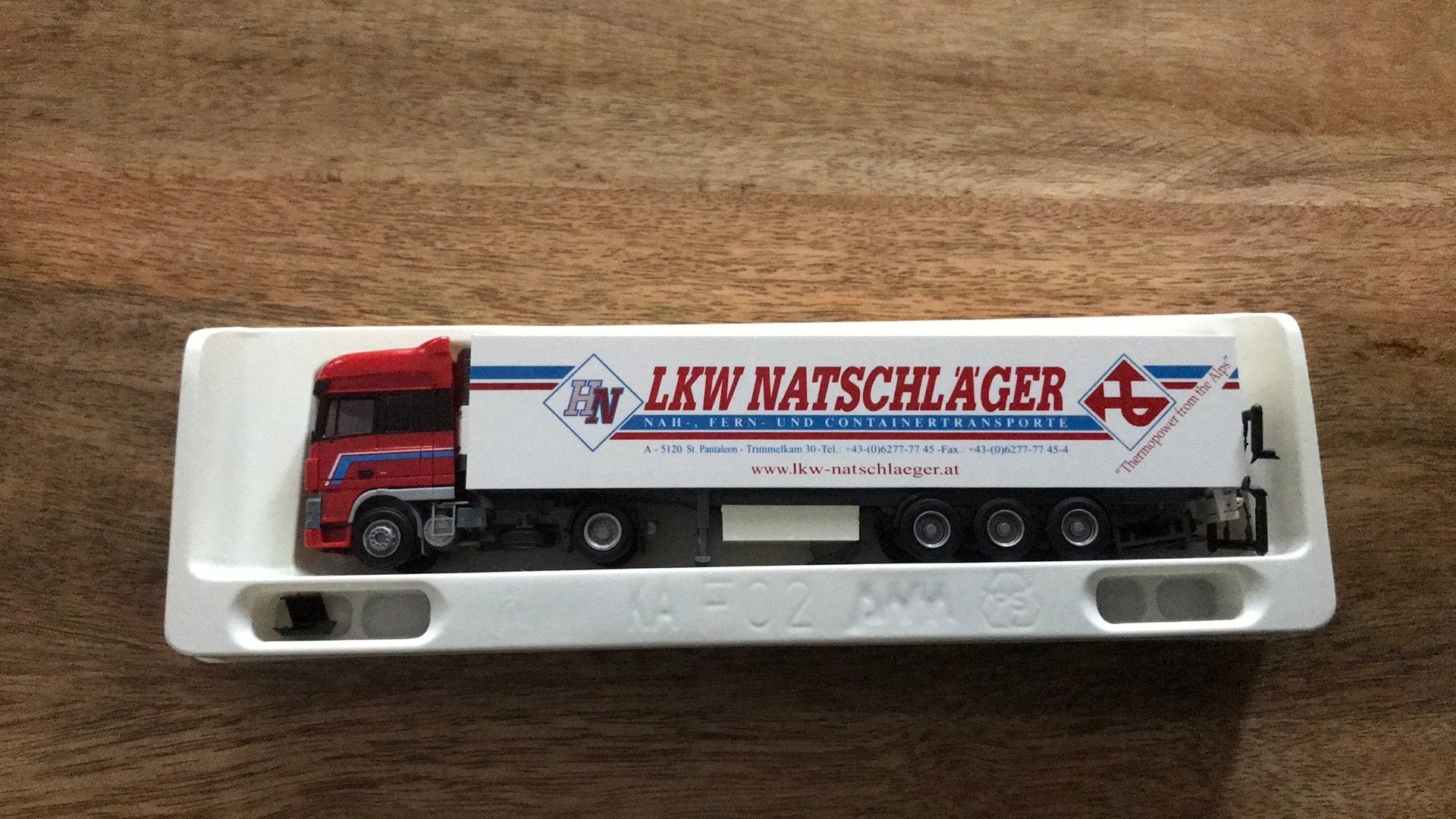 LKW NATSCHLAGER DAF XF AWM rood wit €10,00, Ophalen of Verzenden, Nieuw, Bus of Vrachtwagen, AWM