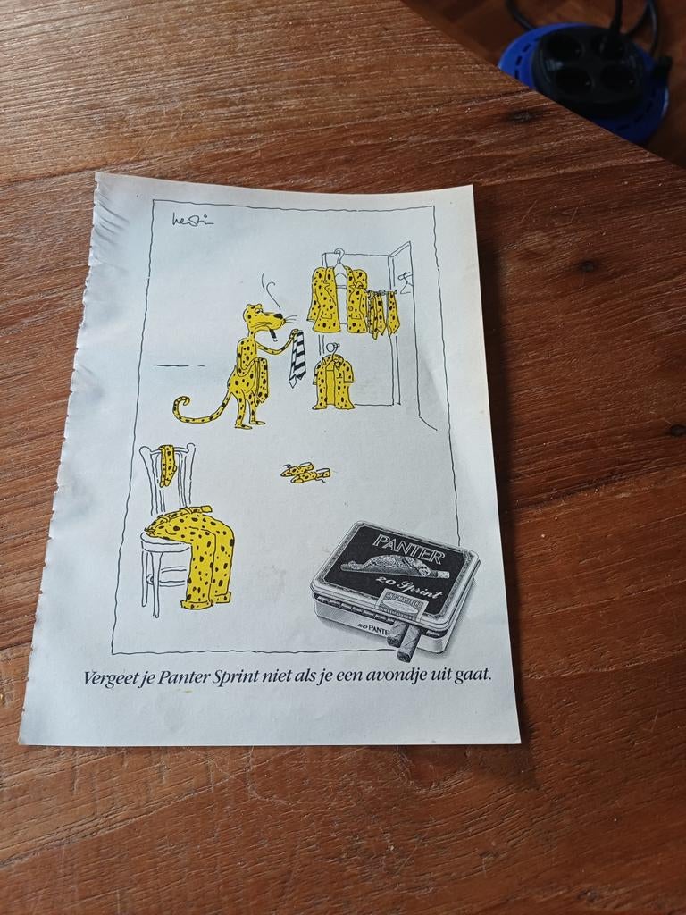 Advertentie van Panter sigaren 4 1985, Ophalen of Verzenden, Zo goed als nieuw, Sigarenbandjes