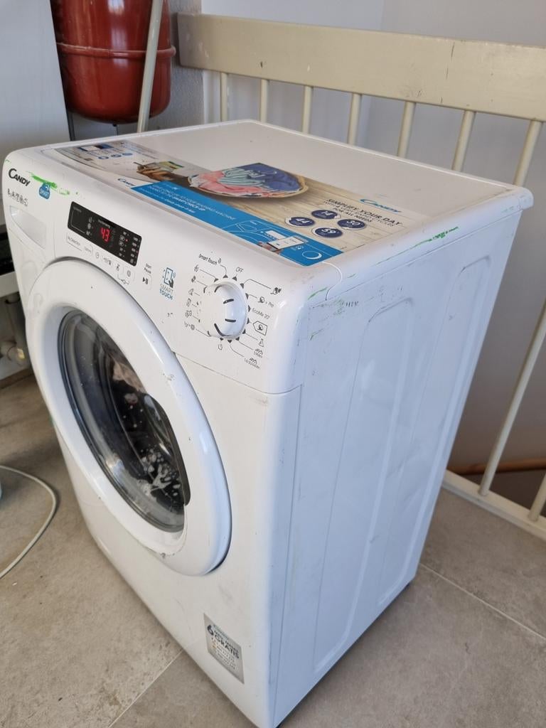 Candy Wasmachine 8 kg - Compact en Efficiënt, Witgoed en Apparatuur, Wasmachines, Ophalen, 6 tot 8 kg, Voorlader, Kort programma