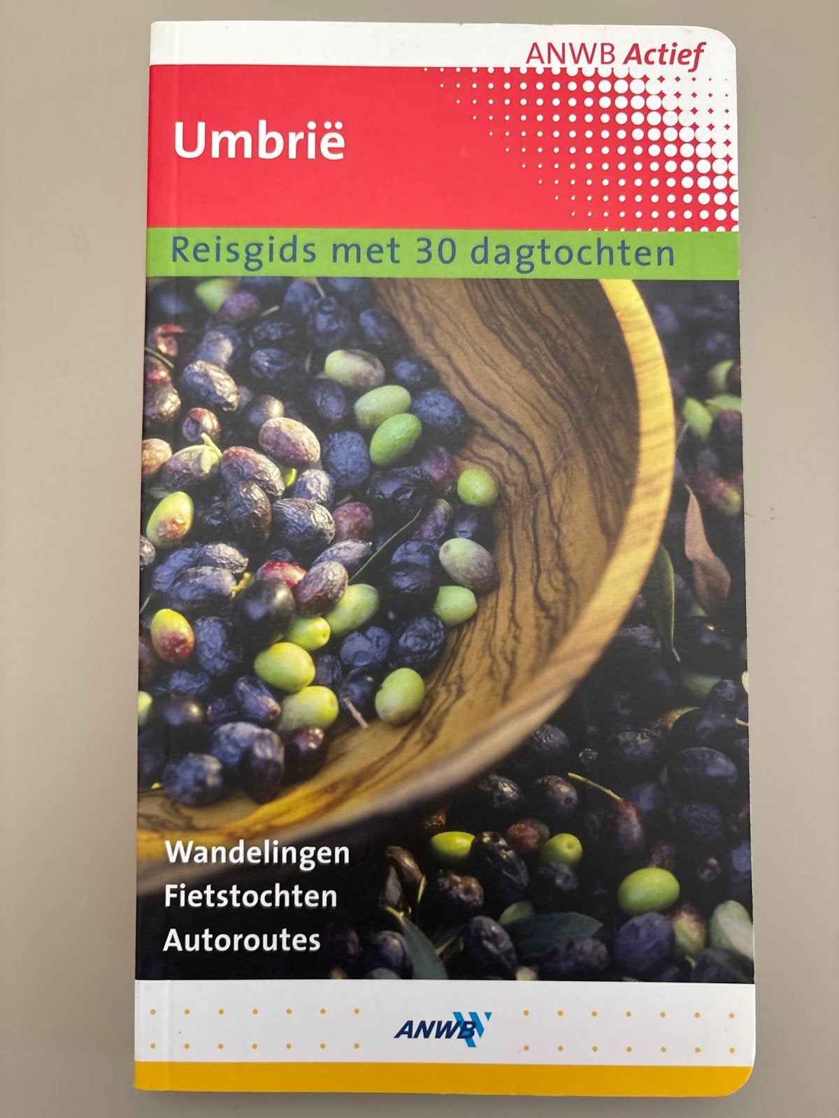 ANWB Actief Reisgids Umbrië met 30 dagtochten, Europa, Ophalen of Verzenden, Zo goed als nieuw, Reisgids of -boek