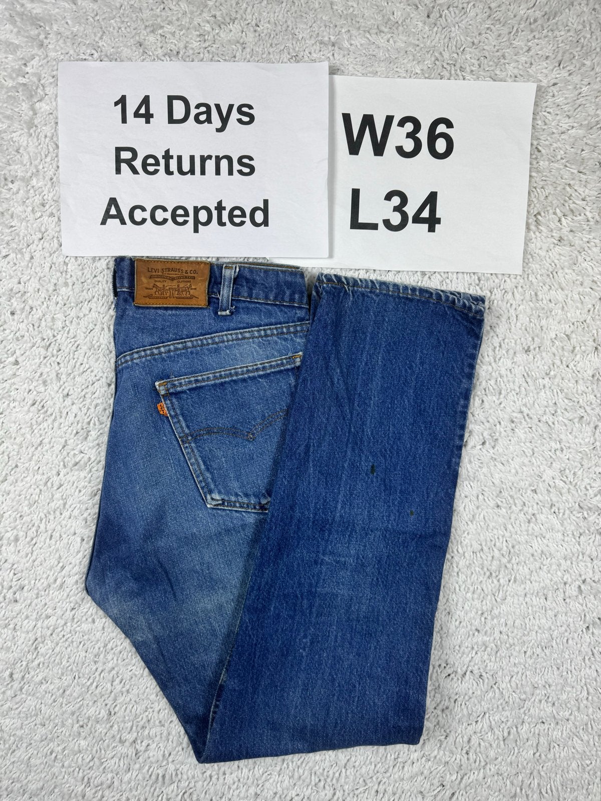 Vintage Levi's 751 80’s 1983 USA Orange Tab Jeans W36 L34, W36 - W38 (confectie 52/54), B, H, H