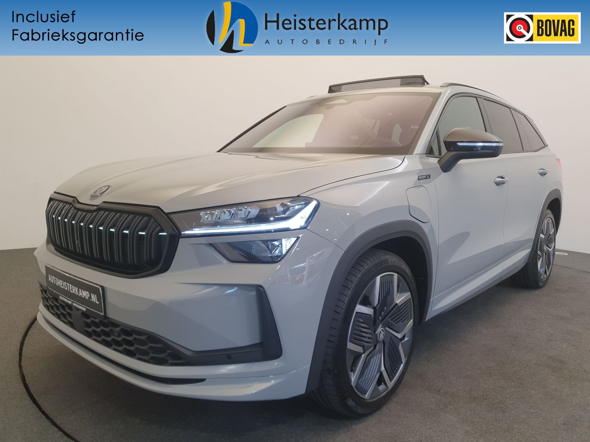 Skoda Kodiaq 1.5 TSI PHEV DSG/AUT 204pk Sportline Business W, Auto's, Zwart, 4 cilinders, Alcantara, Bedrijf