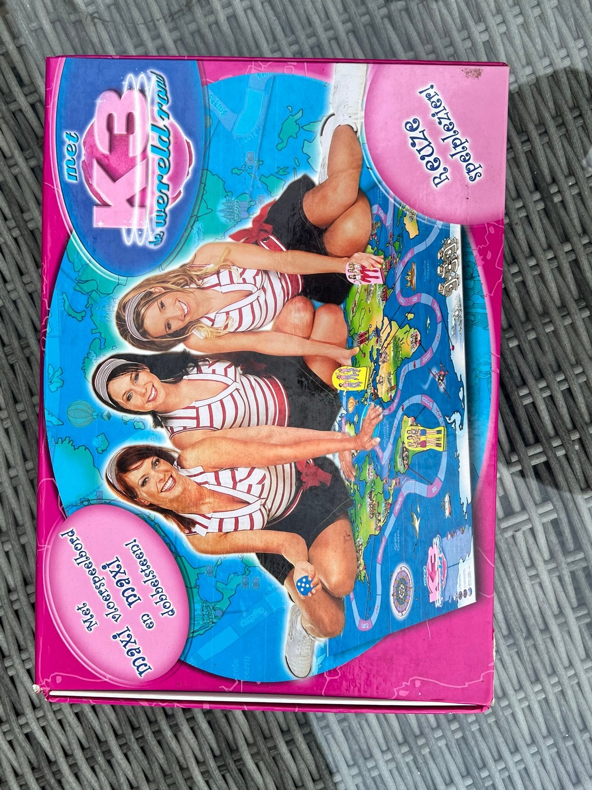 K3 De Wereld rond bordspel - Compleet en in goede staat, Drie of vier spelers, Ophalen, Zo goed als nieuw, Reisspel