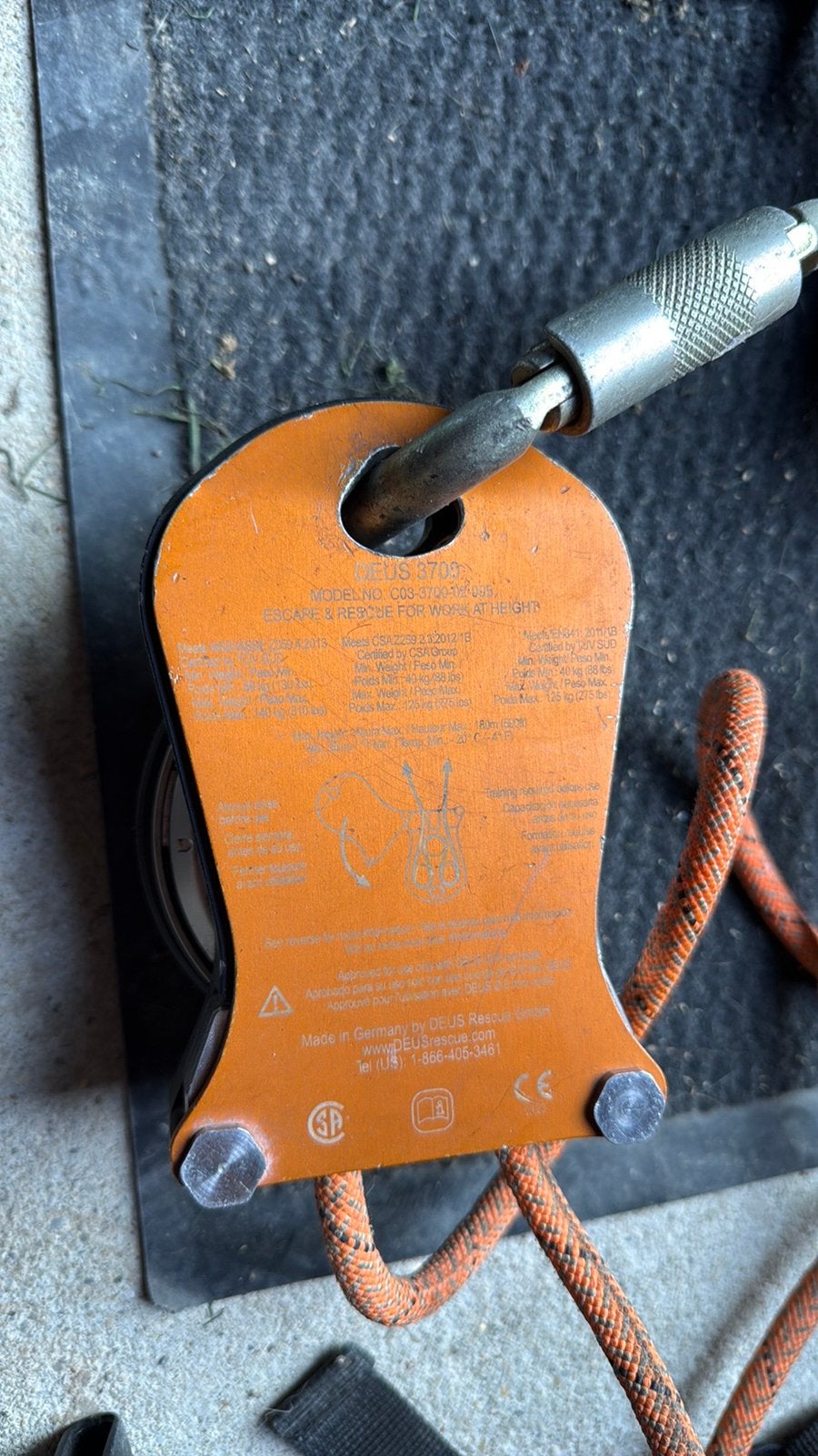 Skylotec Deus 3700 rescue & descent device te koop, Ophalen of Verzenden, Gebruikt, Klimsport-accessoire