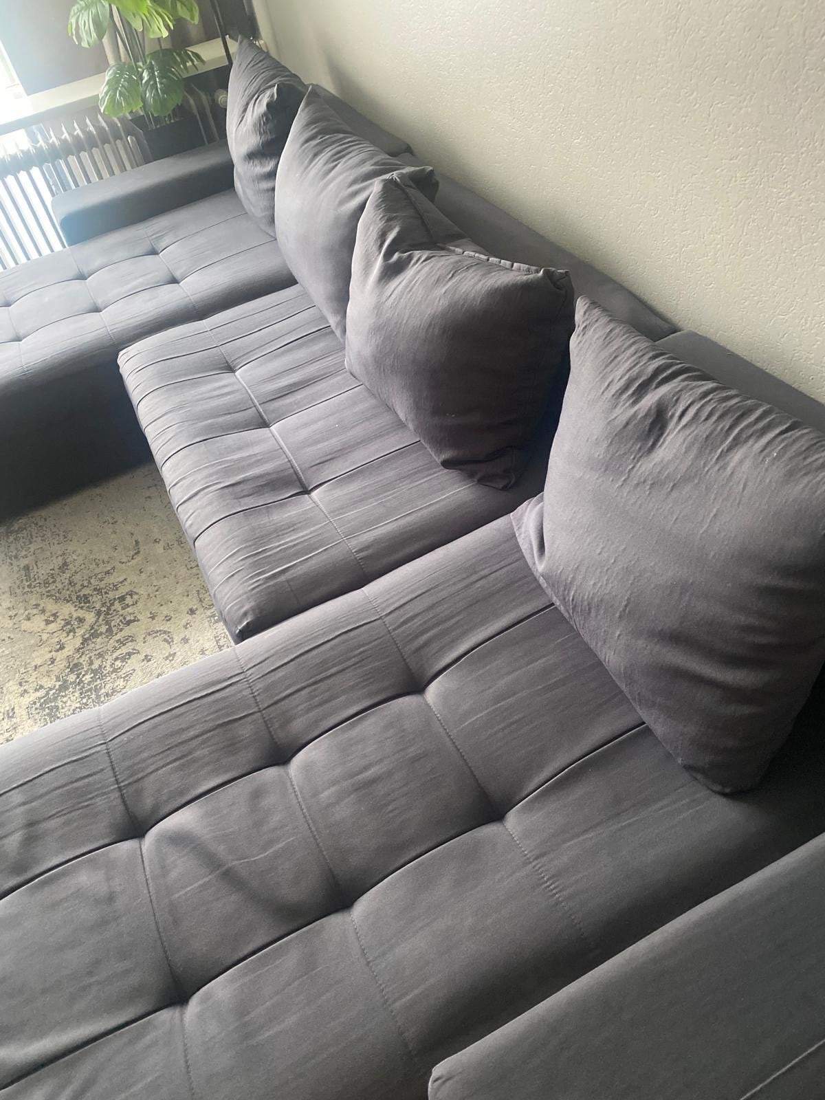 Gratis bankstel - Zelf ophalen, Huis en Inrichting, Gebruikt, 100 tot 125 cm, Hoekbank, 300 cm of meer
