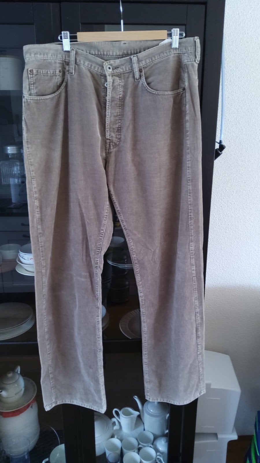 Vintage lange corduroy broek van Replay met knopen, Ophalen of Verzenden, Zo goed als nieuw, Overige kleuren, W36 - W38 (confectie 52/54)