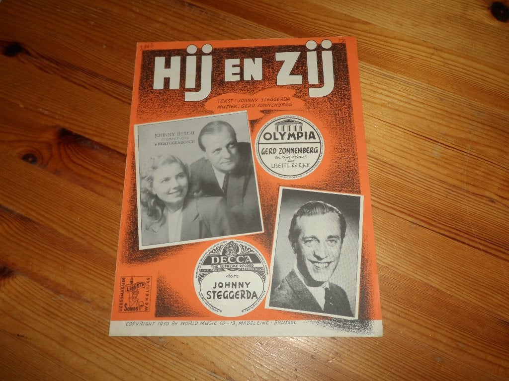 Hij en zij - nooit zal ik je vergeten - gerd zonnenberg, Muziek en Instrumenten, Bladmuziek, Gebruikt, Gitaar, Ophalen of Verzenden