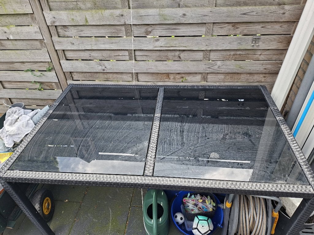 Tuintafel, Ophalen, Zo goed als nieuw, Rechthoekig, Wicker