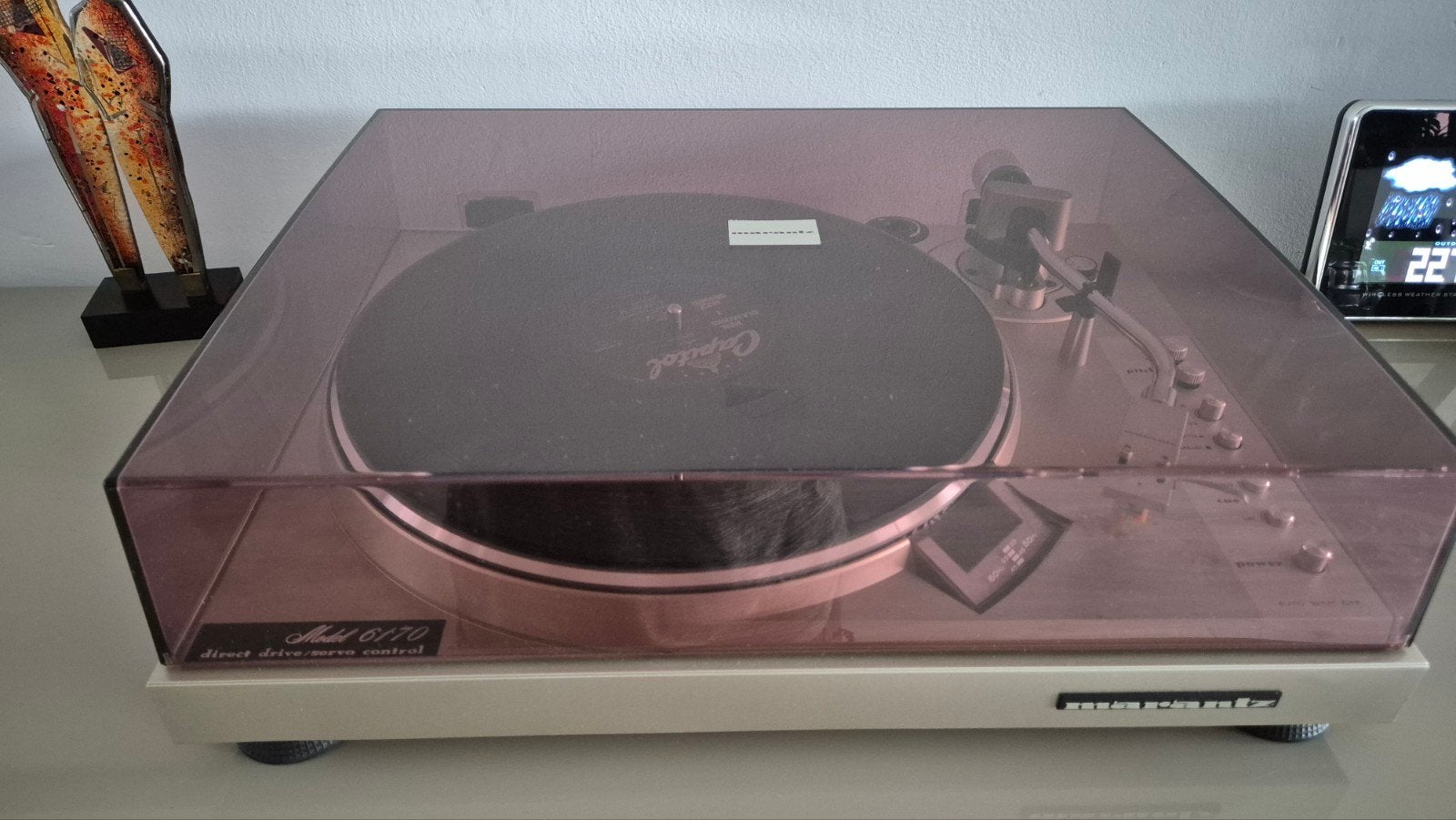 Marantz model 6170 platenspeler, Gebruikt, Pitch-regelaar, Platenspeler, Ophalen