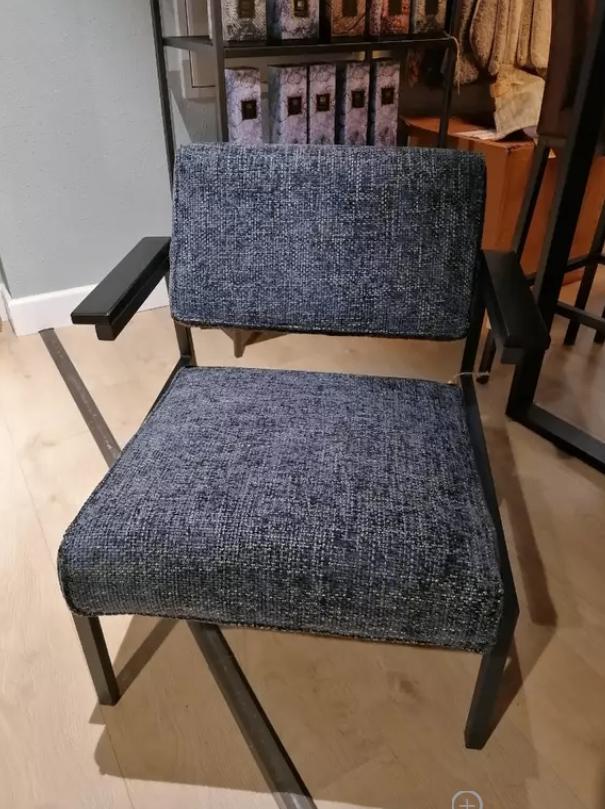 Showroom uitverkoop - fauteuil Jimmy antraciet, Huis en Inrichting, Fauteuils, Ophalen, Minder dan 75 cm, Nieuw, IntensWonen