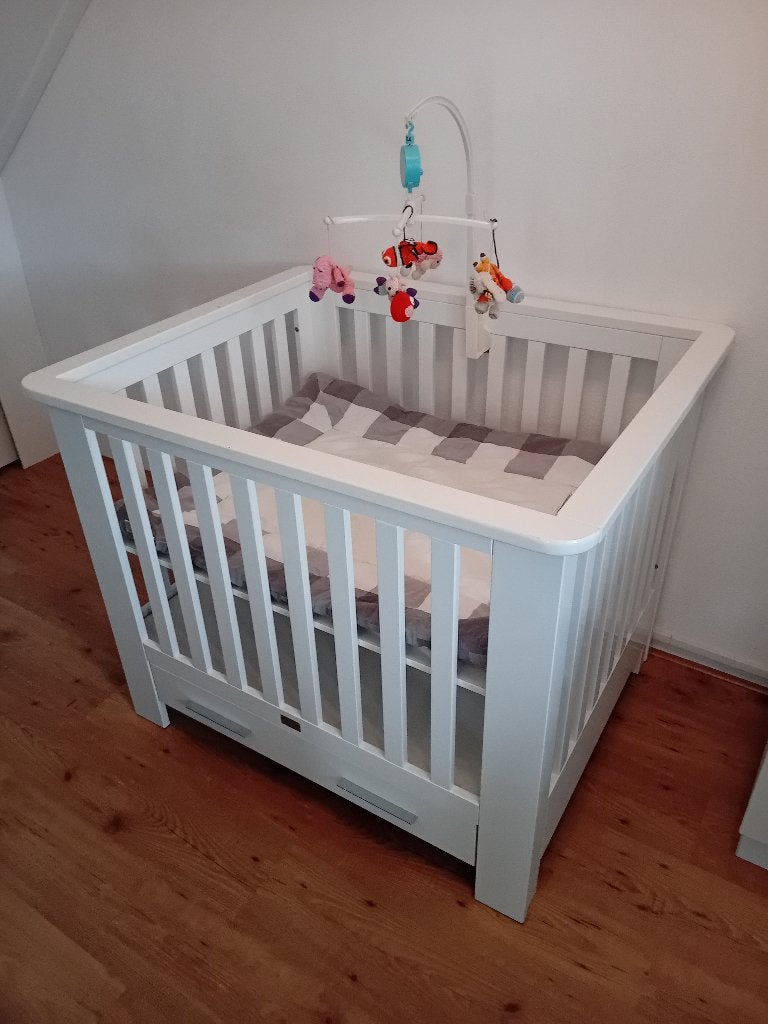 Box Coming Kids met handige opberglade, wit, Kinderen en Baby's, Boxen, Ophalen, Gebruikt, Rechthoekig, In hoogte verstelbaar