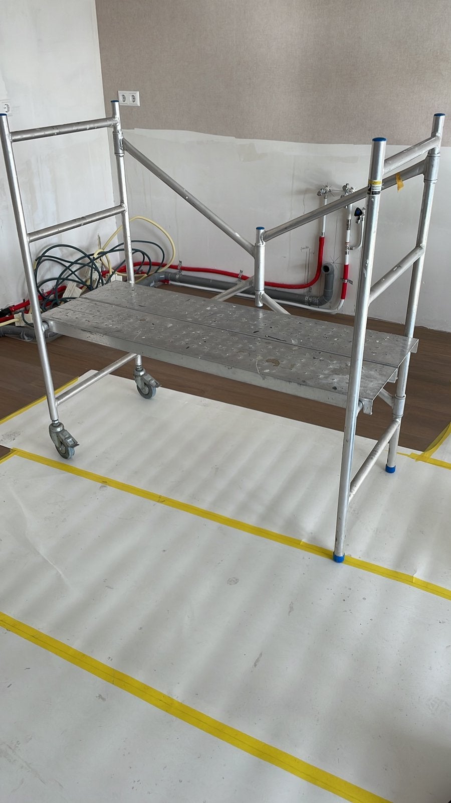 Aluminium Kamersteiger / Vouwsteiger op wielen - 75cm hoog_, Ophalen, Zo goed als nieuw, Rolsteiger of Kamersteiger, Minder dan 2 meter