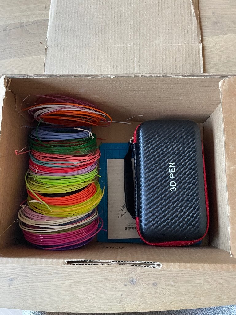 3D Pen Set GEEETECH + 15x Filament + Etui + Oplader, Computers en Software, 3D Printers, Ophalen, Gebruikt, Onbekend, Filament