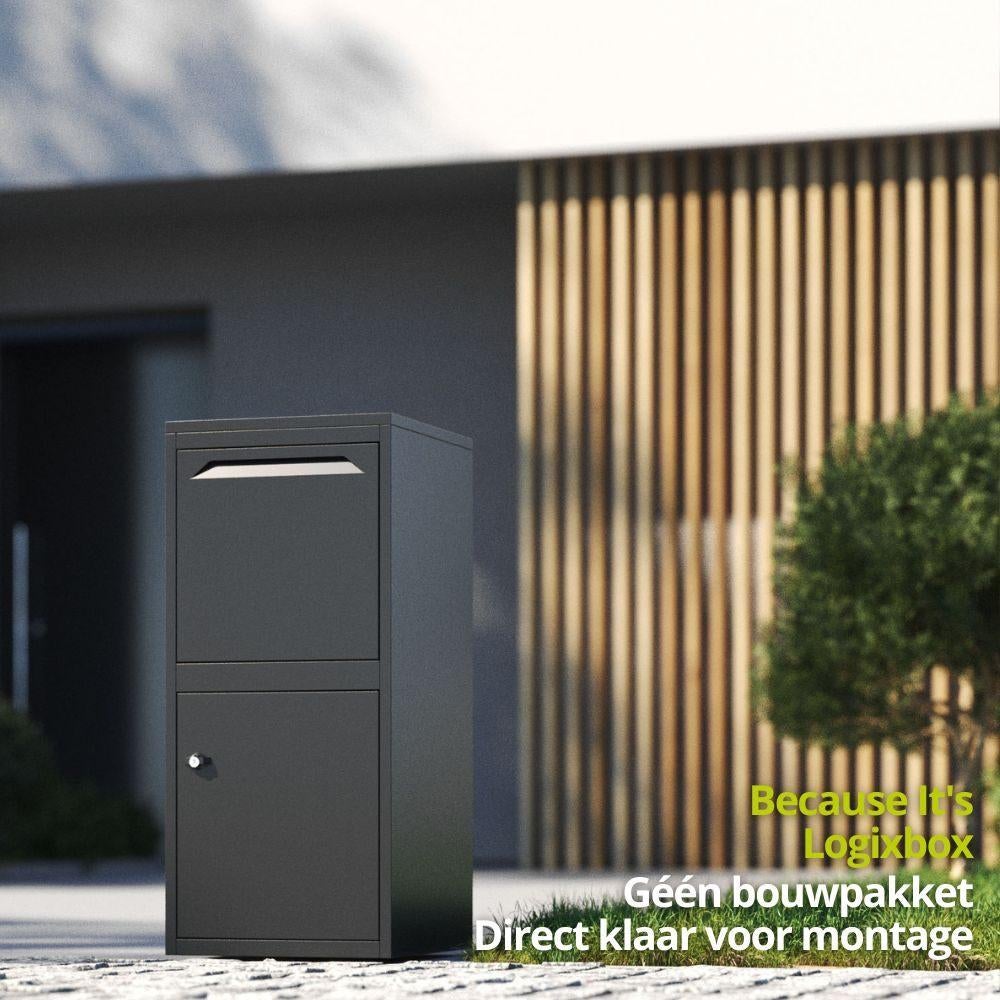 Logixbox - Brievenbus - voor Post en Pakketten, Tuin en Terras, Brievenbussen, Ophalen of Verzenden, Nieuw, Staal, Staande brievenbus
