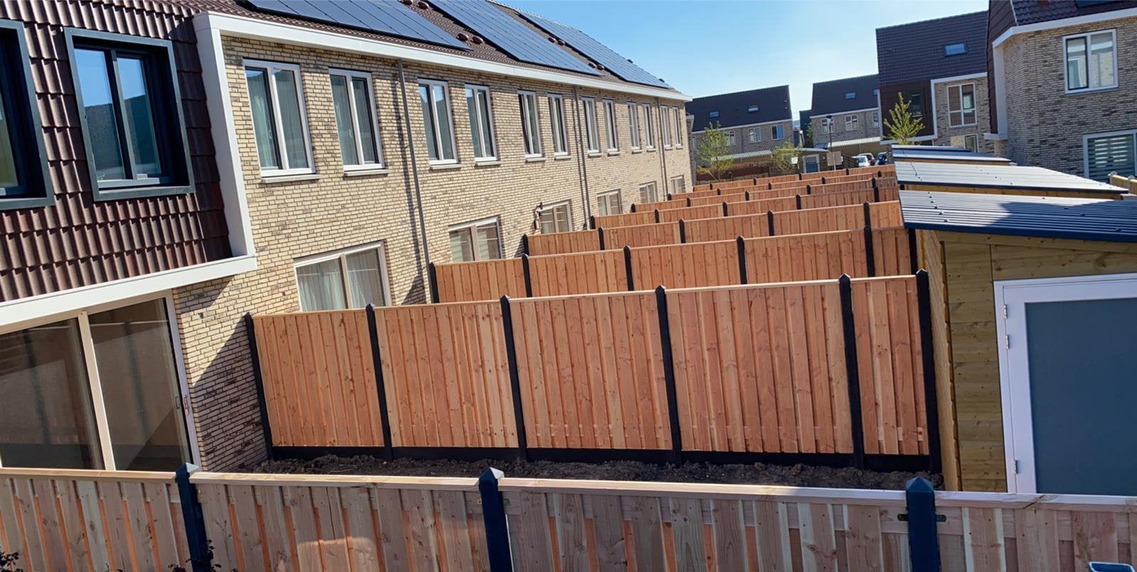 Najaarsactie!! Kwaliteit hout beton schuttingen, Ophalen, 1 tot 2 meter, Minder dan 3 meter, Nieuw