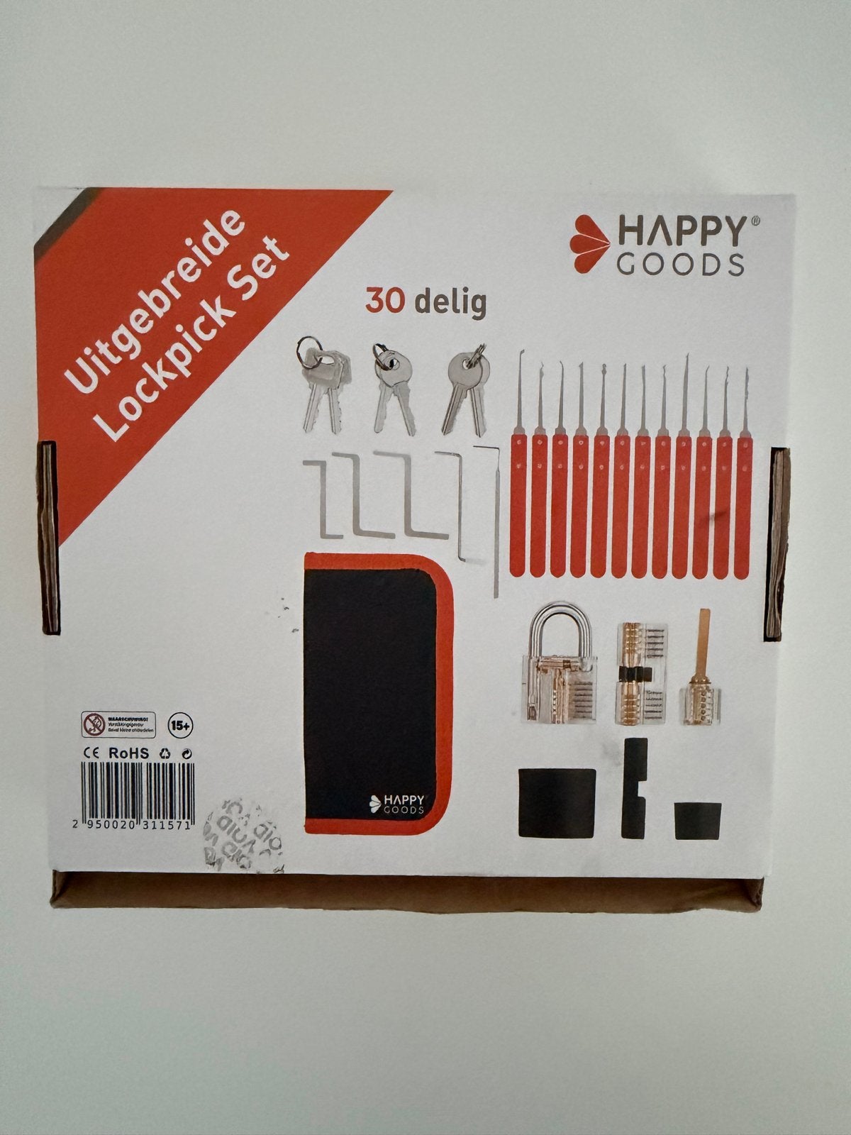 Uitgebreide Lockpick Set - 30 Delig met Oefensloten, Ophalen, Zo goed als nieuw, Overige materialen, Slot