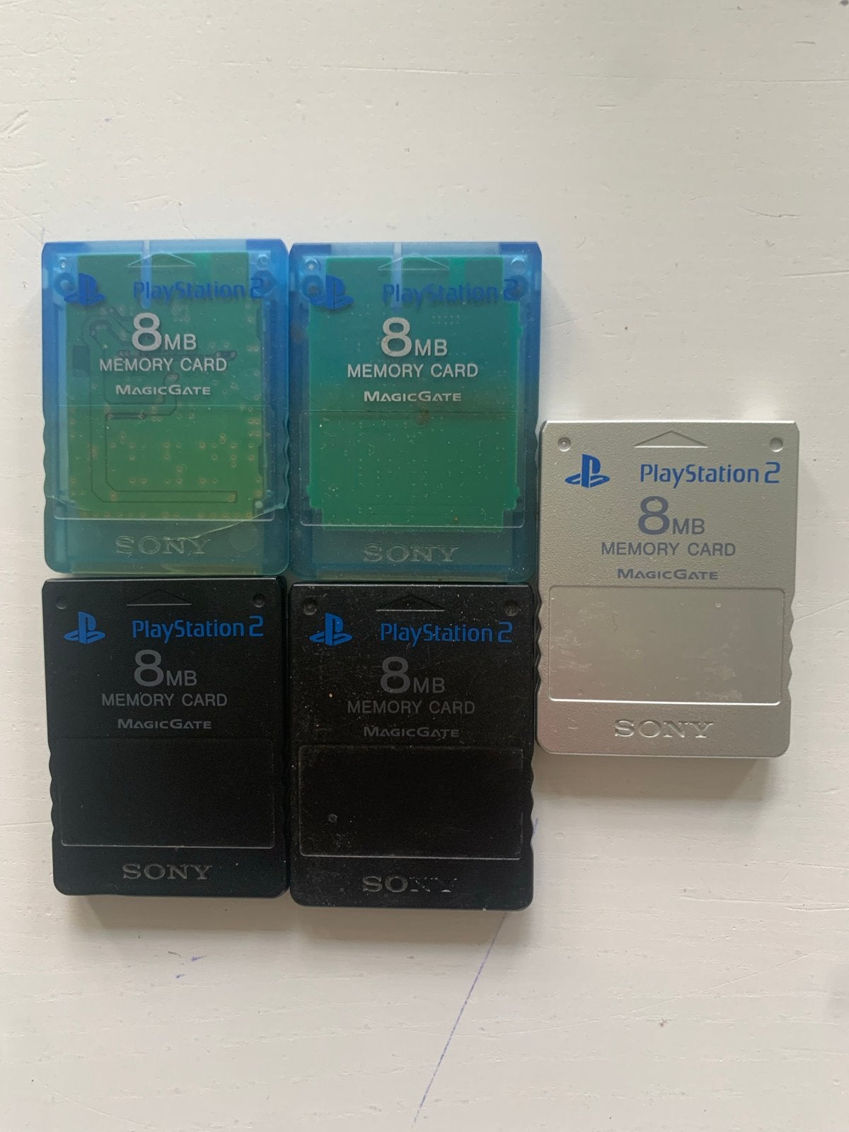 PlayStation 2 en GameCube Memory Cards - Set van 6, Spelcomputers en Games, Ophalen of Verzenden, Gebruikt, Geheugenkaart, PlayStation 2