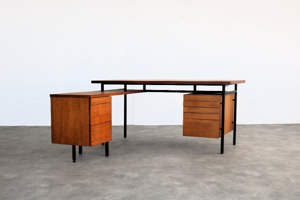 Vintage directiebureau | bureau | teak | knoll, Gebruikt, ., Ophalen of Verzenden, .