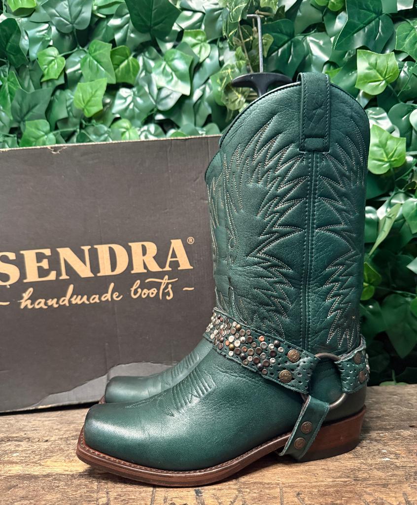supergave volledig leren laarzen van Sendra maat 38, Kleding | Dames, Schoenen, Zo goed als nieuw, Hoge laarzen, Groen, Ophalen of Verzenden