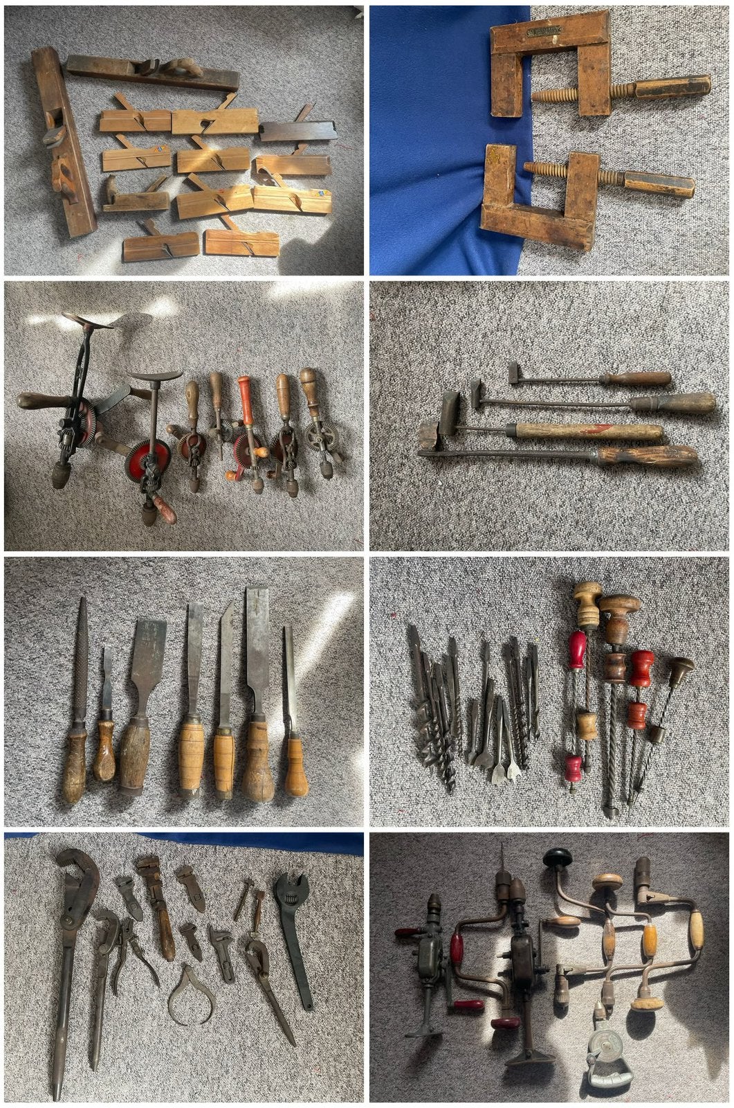 Grote set antiek gereedschap, Ophalen of Verzenden